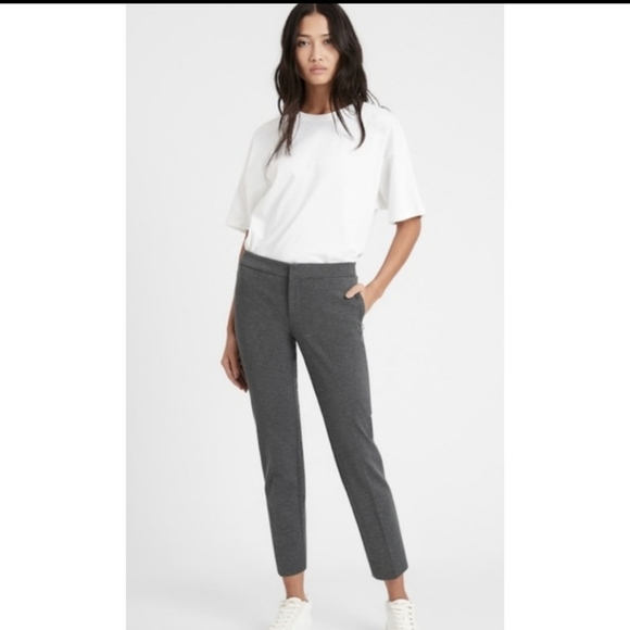 Banana Republic Gray Slim Ponte Knit Ankle Legging Pants Size 4 - Picture 1 of 9